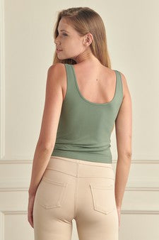 Essentials Reversible Crop Tank