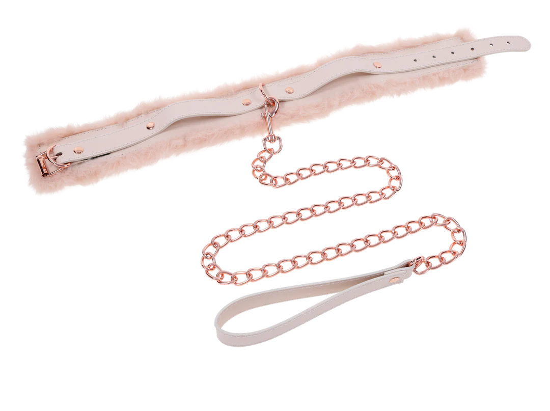 Peaches ‘n CreaMe Fur Collar & Leash
