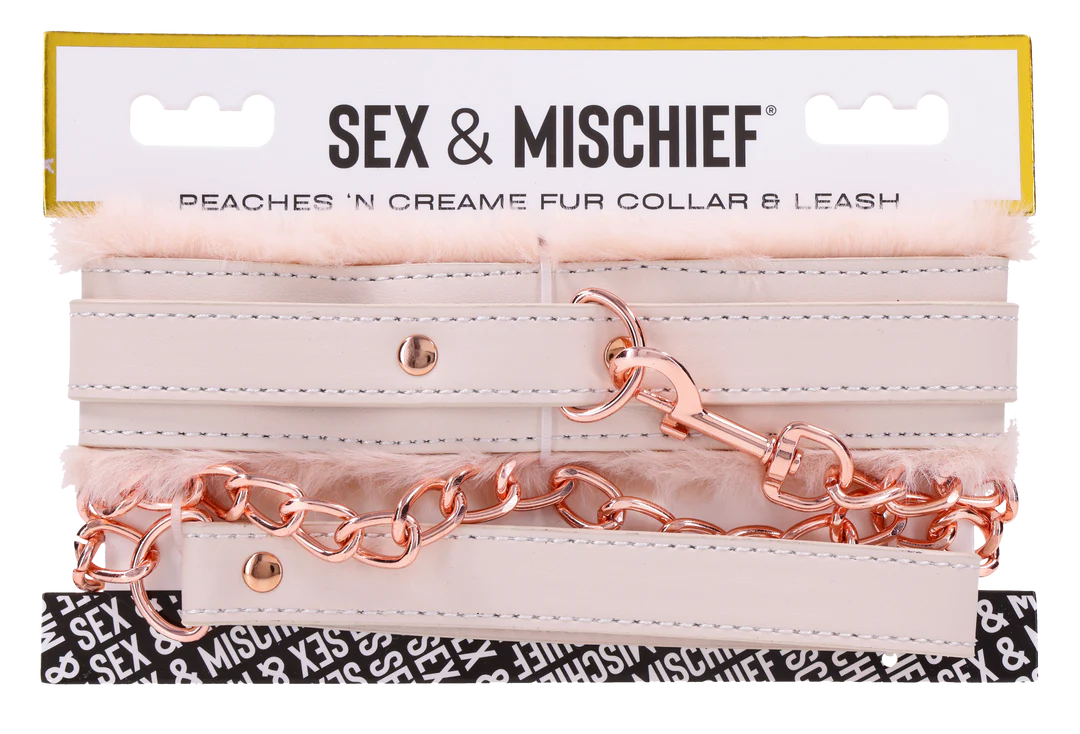 Peaches ‘n CreaMe Fur Collar & Leash