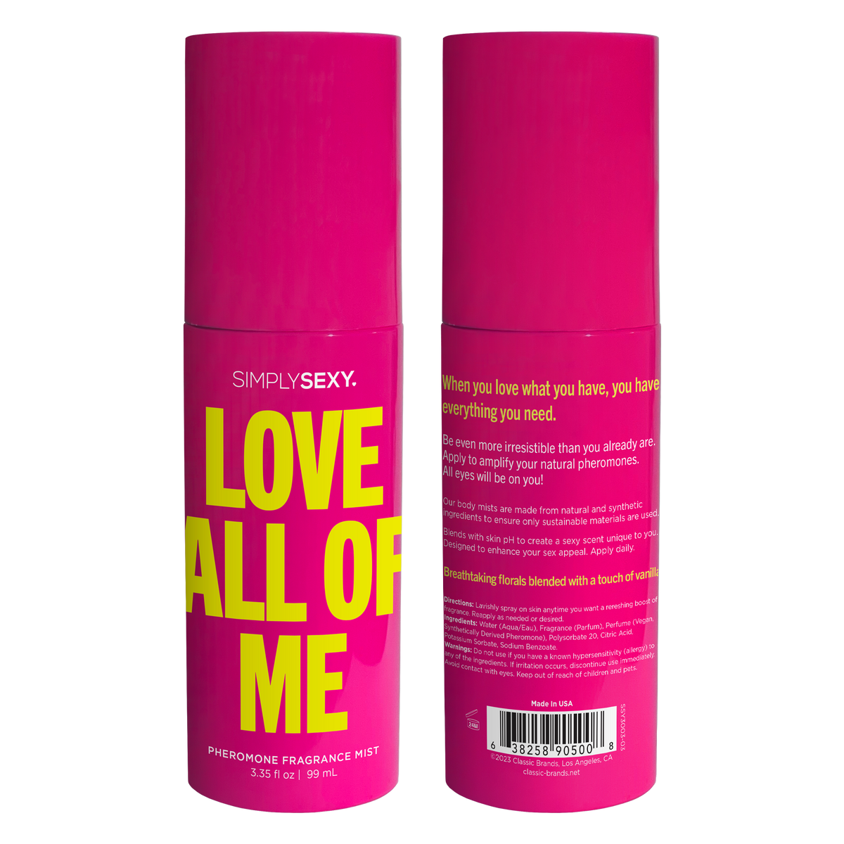Simply Sexy Pheromone Body Mist Love All of Me
