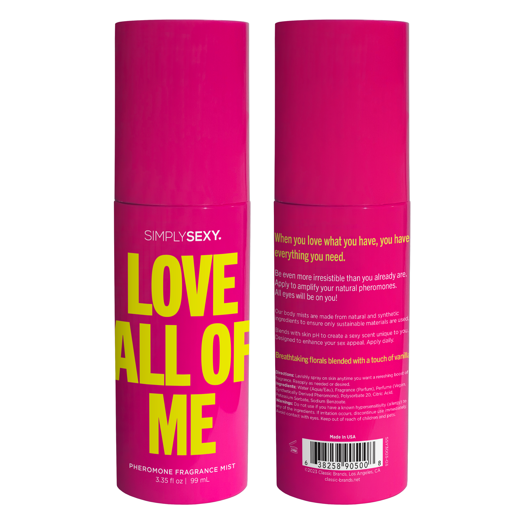 Simply Sexy Pheromone Body Mist Love All of Me