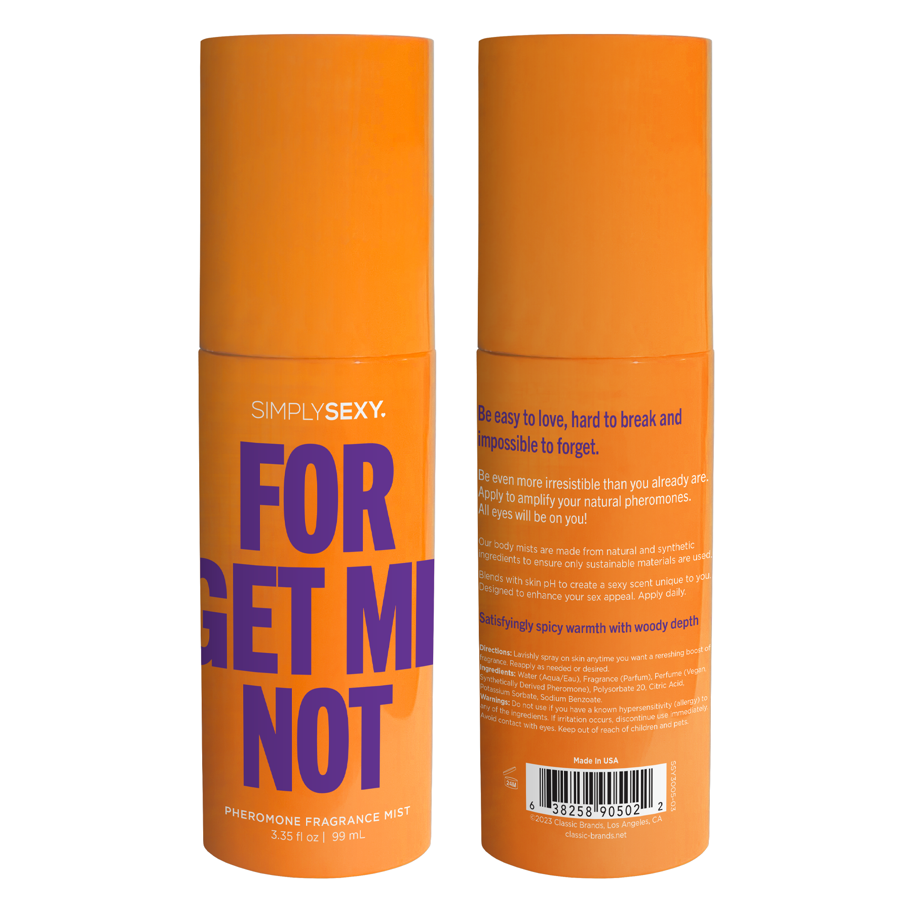 Simply Sexy Pheromone Body Mist Forget Me Not