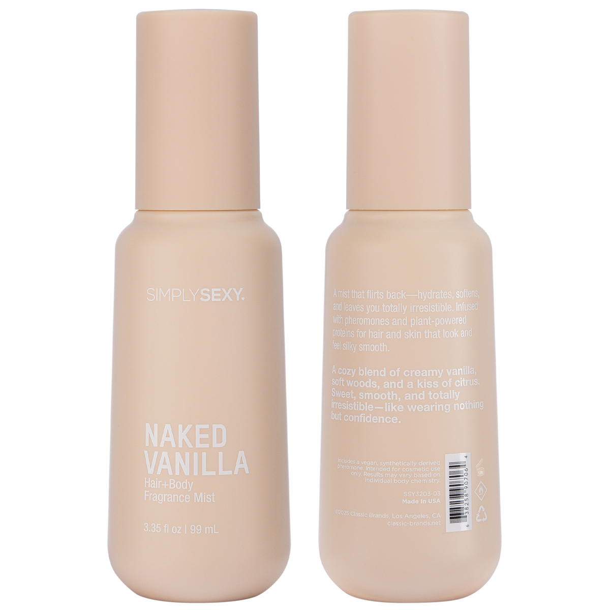 Simply Sexy Pheromone Hair + Body Mist Naked Vanilla - 3.35 oz