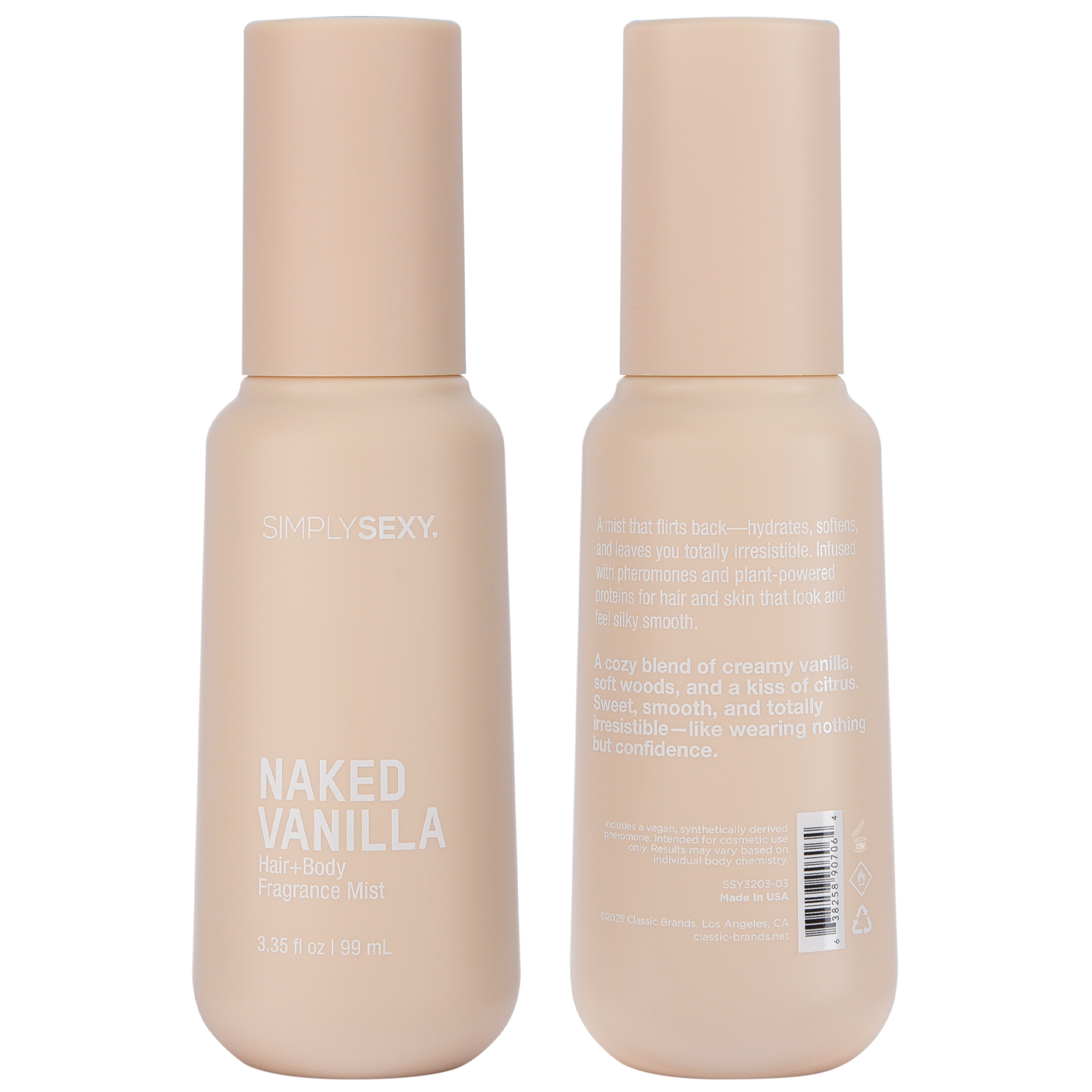 Simply Sexy Pheromone Hair + Body Mist Naked Vanilla - 3.35 oz