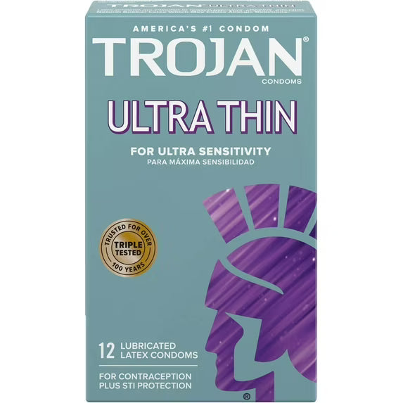 Trojan Ultra Thin Lubricated Condoms 12-Pack