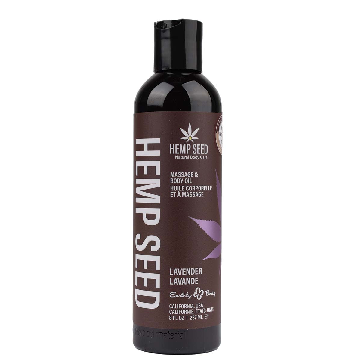 Hemp Seed Massage Oil 8 oz in Lavender