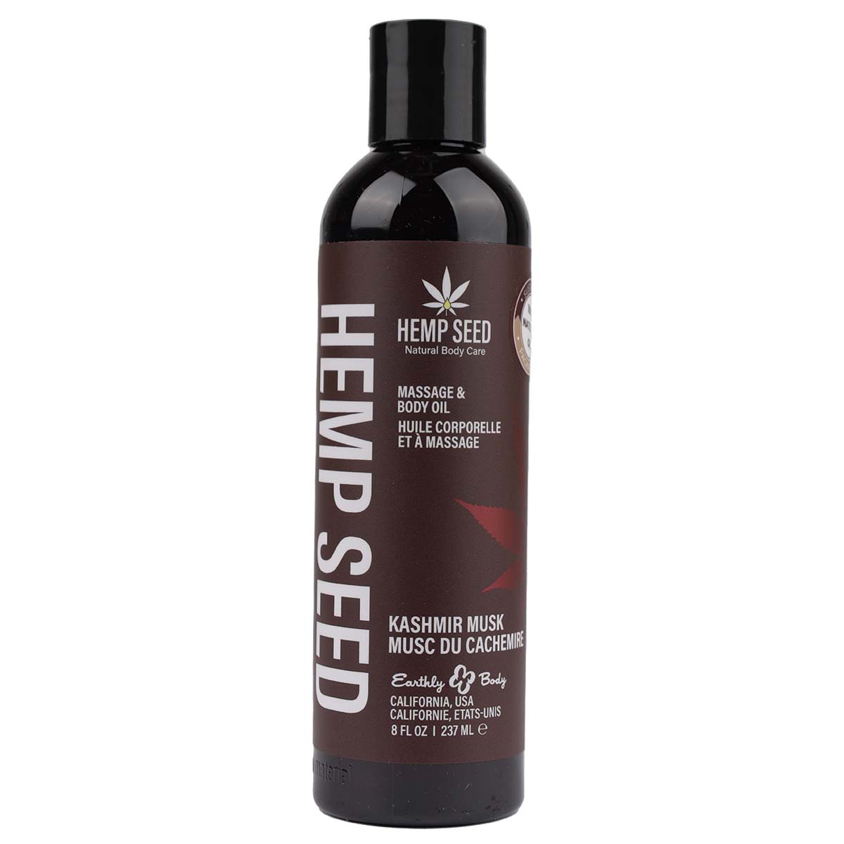 Hemp Seed Massage Oil 8 oz in Kashmir Musk