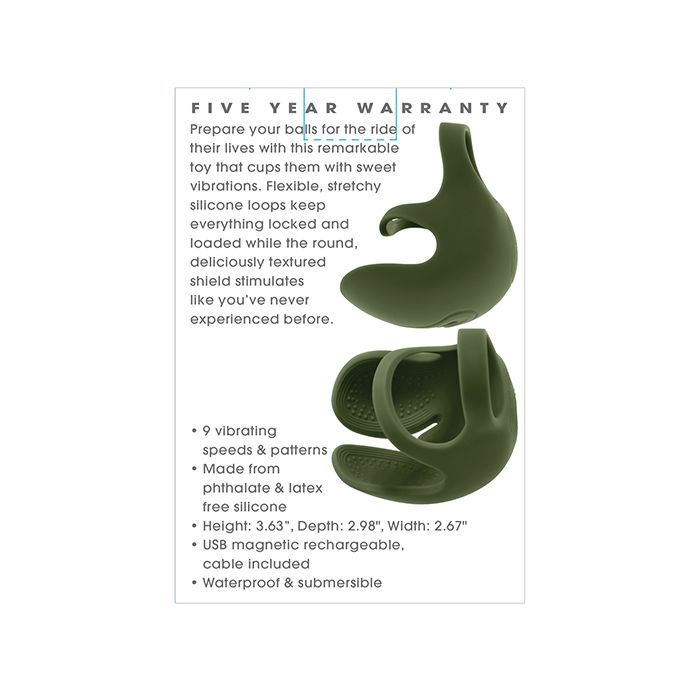 Nutty Buddy Dual Cock Ring With Vibrating Ball Cup