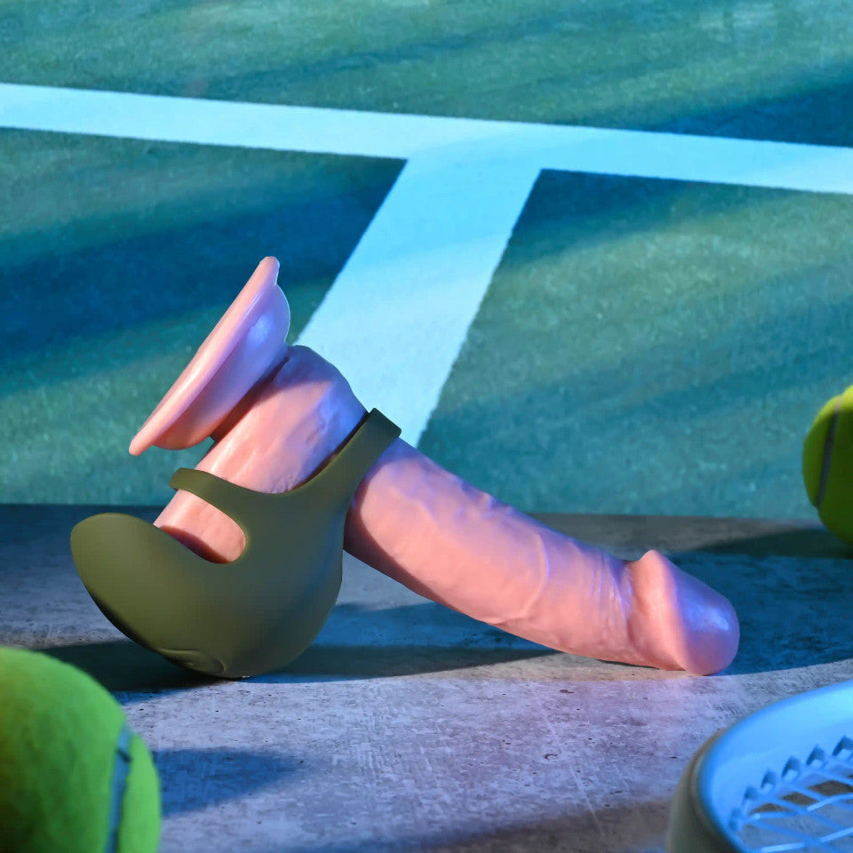 Nutty Buddy Dual Cock Ring With Vibrating Ball Cup