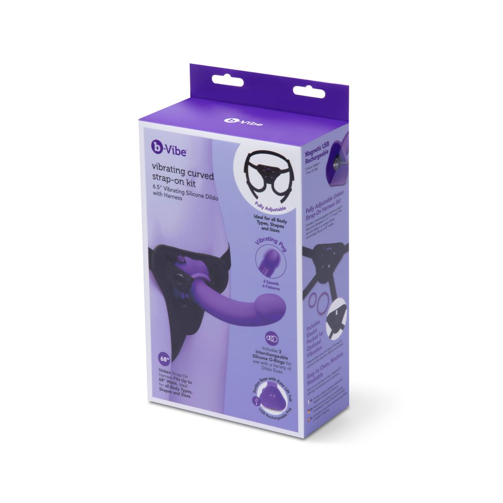 bVibe Curved Vibrating Strap-On Kit