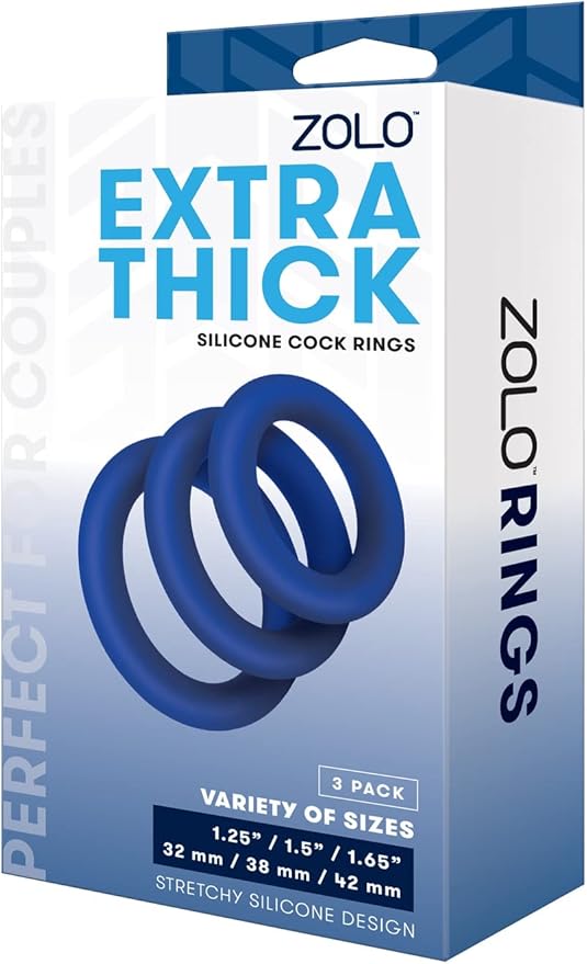 ZOLO Extra Thick Cock Rings 3 Pack