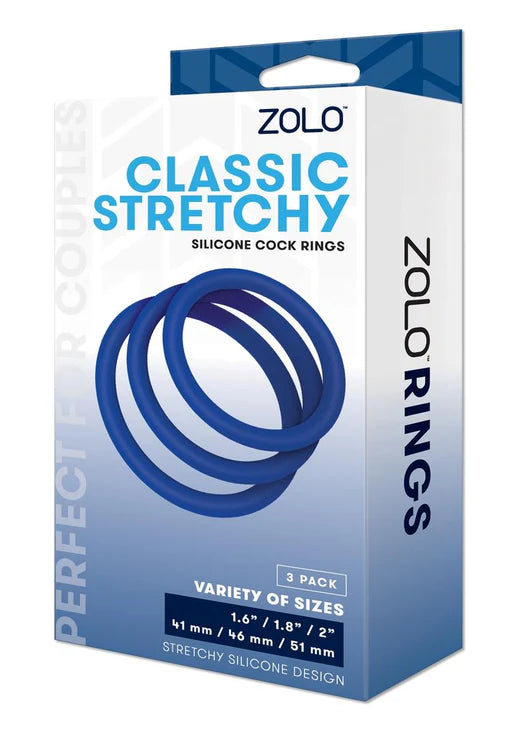 ZOLO Classic Stretchy Cock Rings 3 Pack