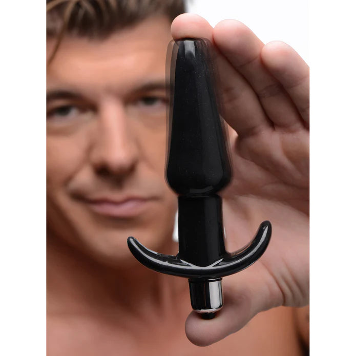 Frisky Smooth Vibrating Anal Plug in Black