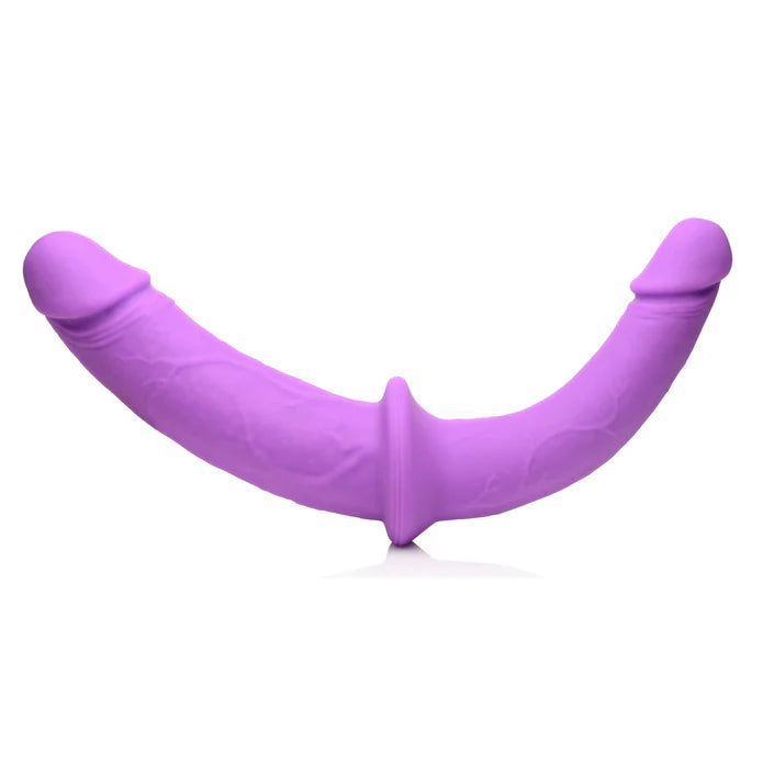 Double Charmer Silicone Double Dildo with Harness