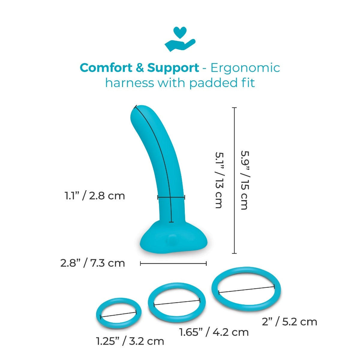 Every Body Strap-On Harness Set with 6in Silicone Dildo