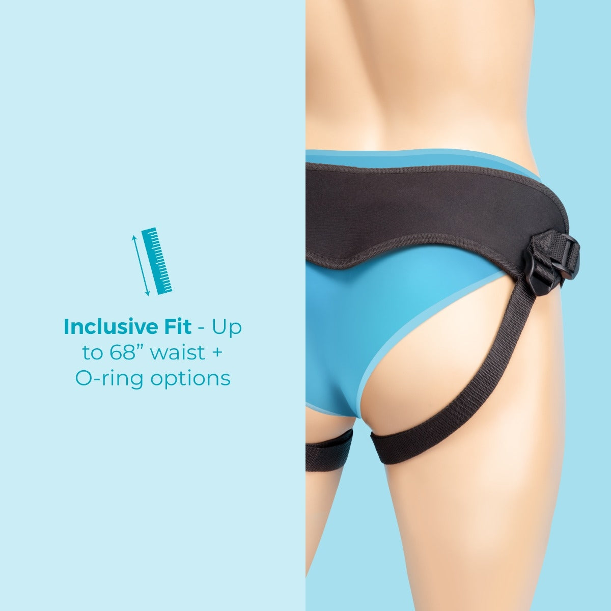 Every Body Strap-On Harness Set with 6in Silicone Dildo