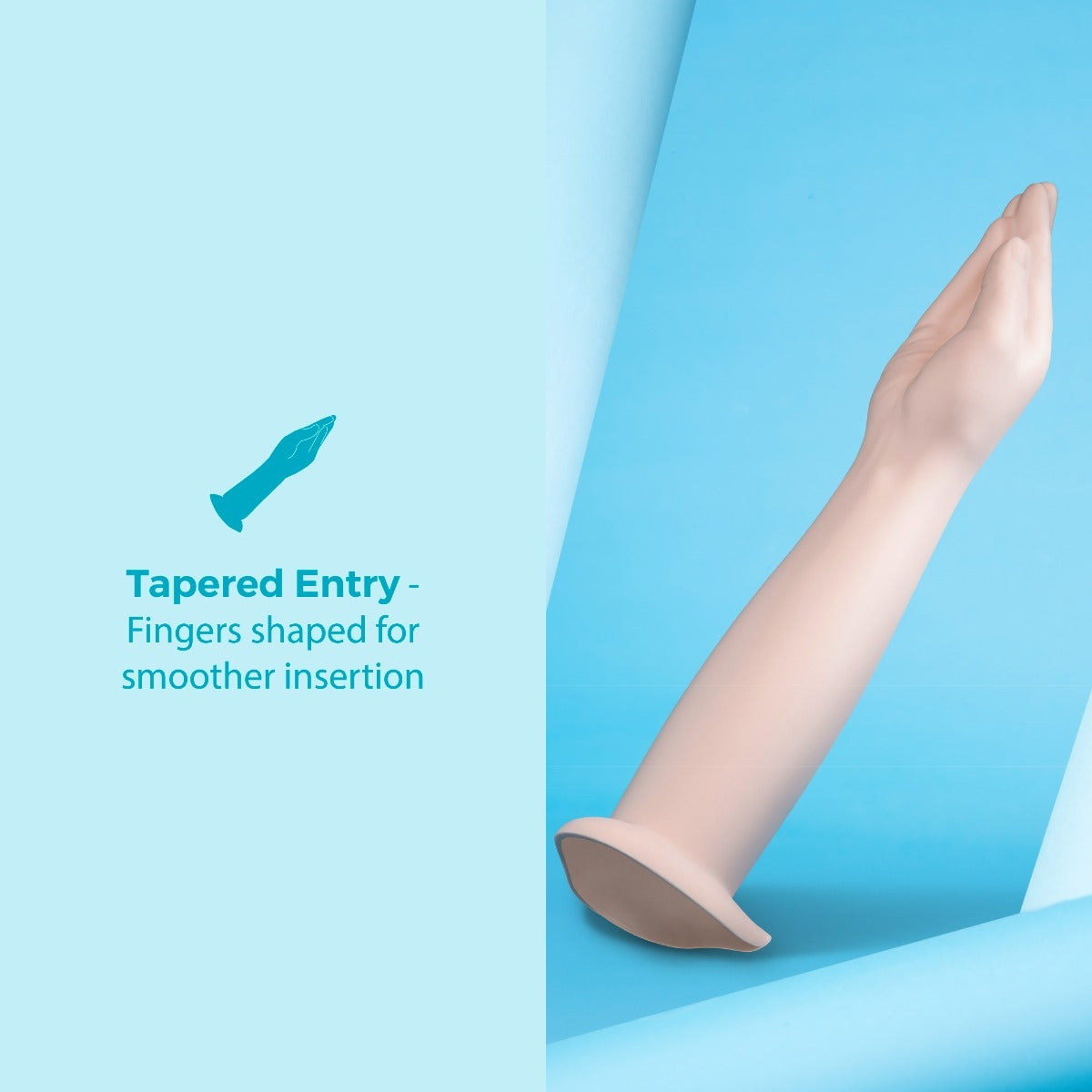 16.5 Inch Silicone Hand Fisting Dildo with Suction Base