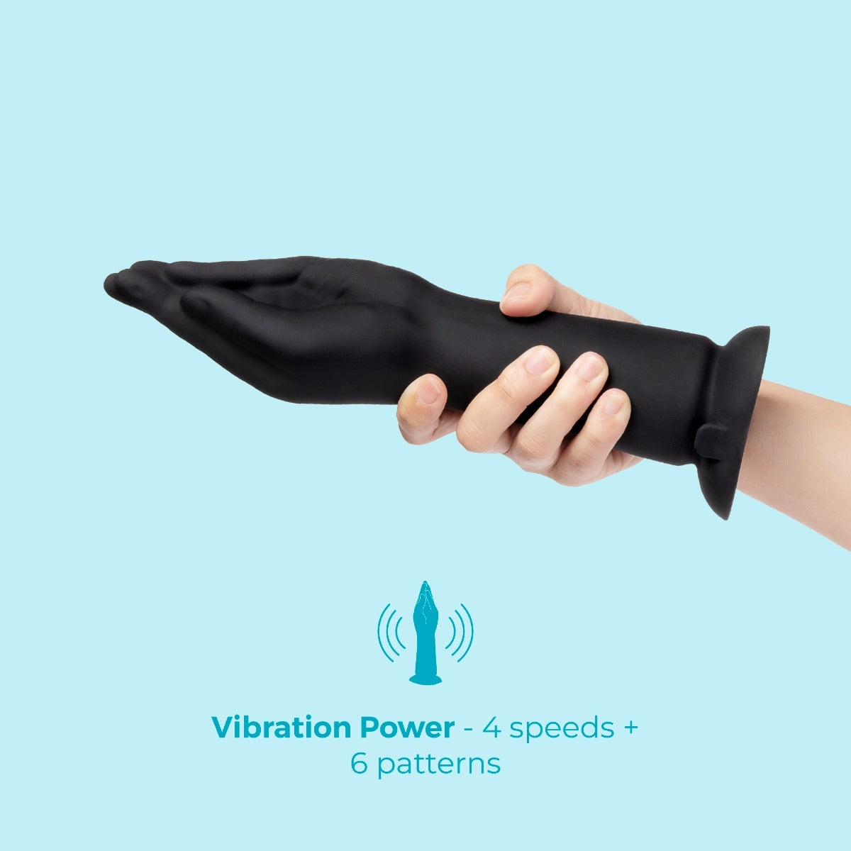 10.5 Inch Vibrating Silicone Hand Fisting Dildo with Suction Base