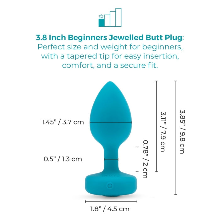 bVibe Vibrating Jewel Plug Small-Medium