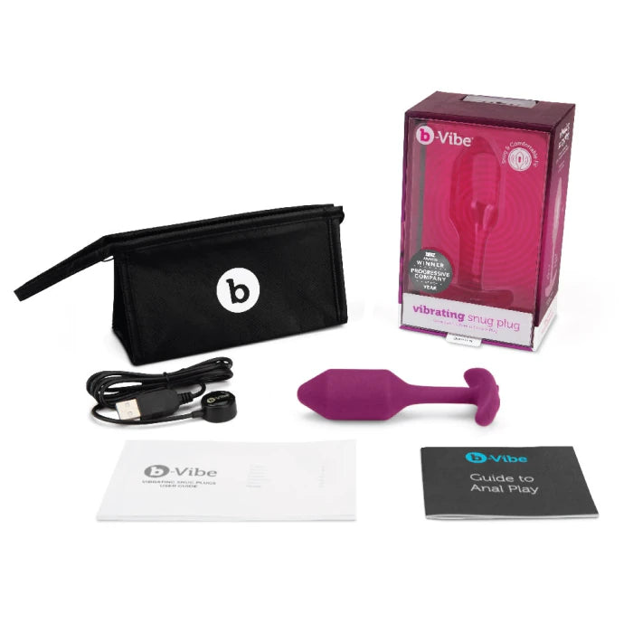 bVibe Vibrating Snug Plug 2 in Rose