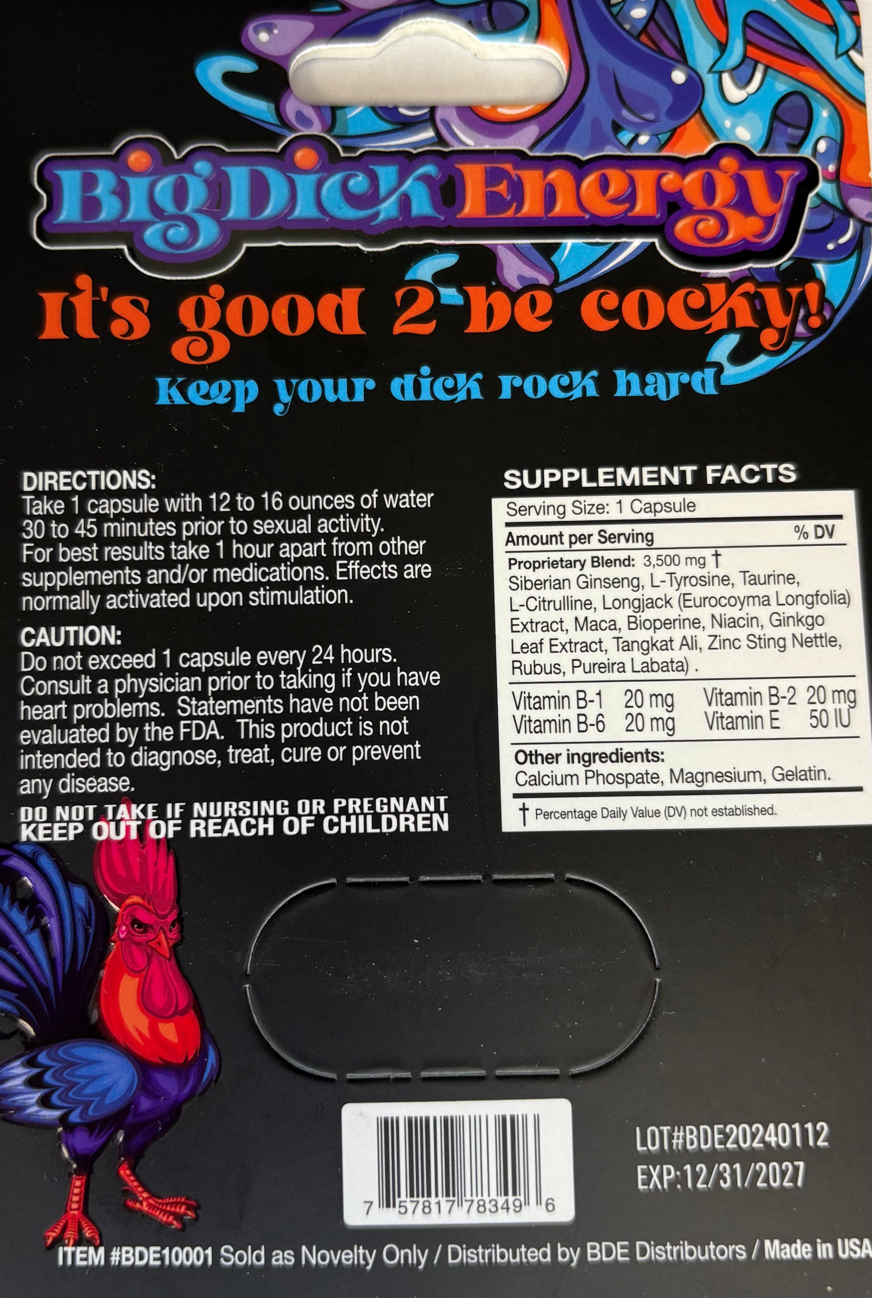 Big Dick Energy Male Enhancement Pill