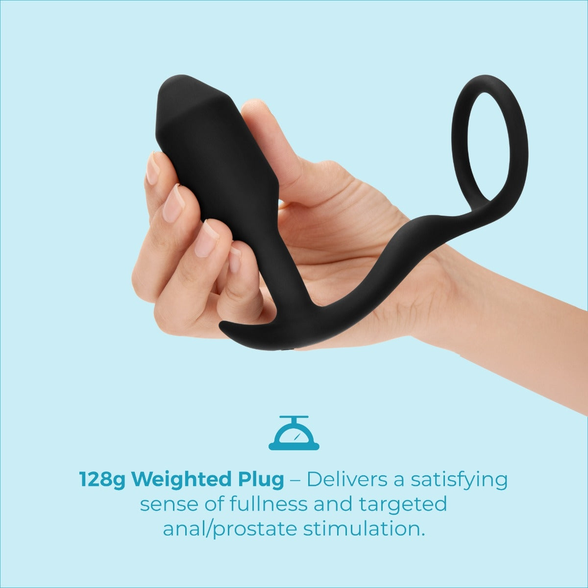 bVibe Snug & Tug Cock Ring Anal Plug