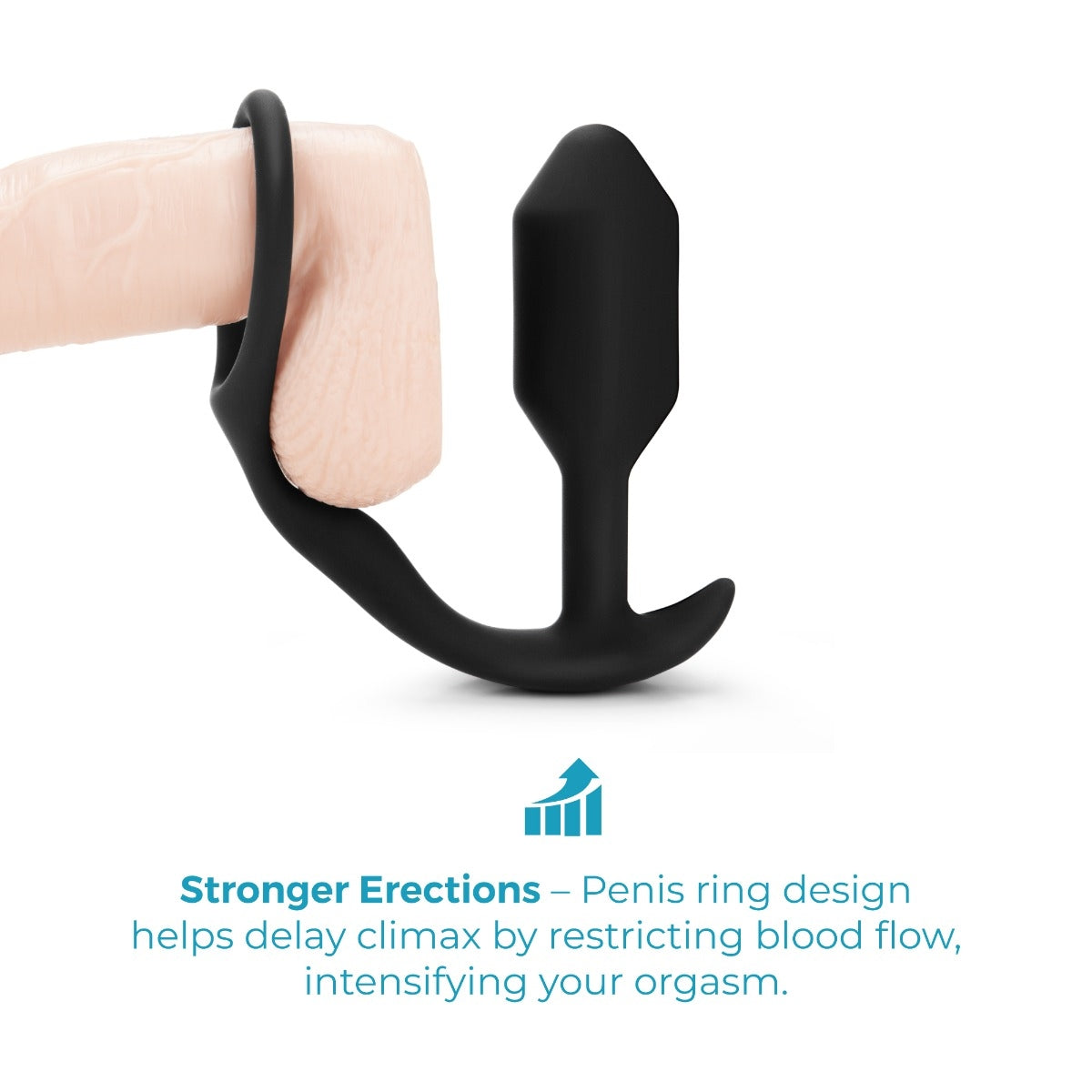 bVibe Snug & Tug Cock Ring Anal Plug