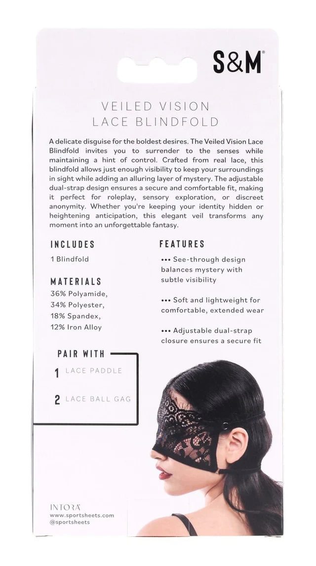S&M Veiled Vision Lace Blindfold