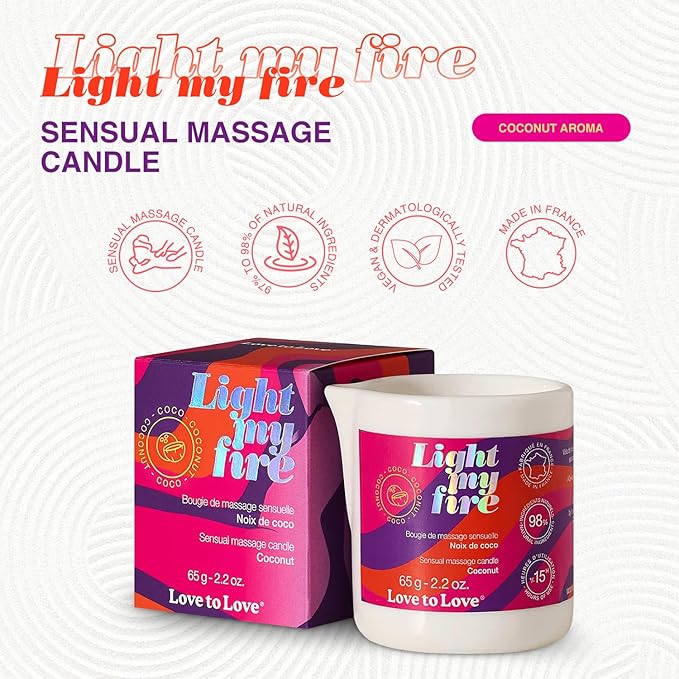 Light My Fire Plant-Based Massage Oil Candle in Coconut