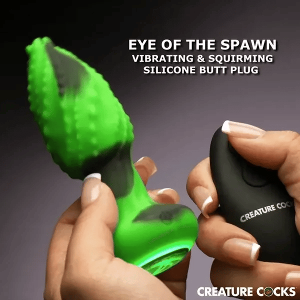 Eye Of Spawn Vibrating & Squirming Butt Plug