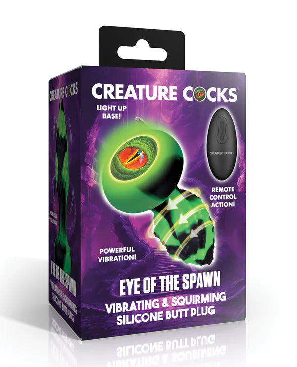 Eye Of Spawn Vibrating & Squirming Butt Plug
