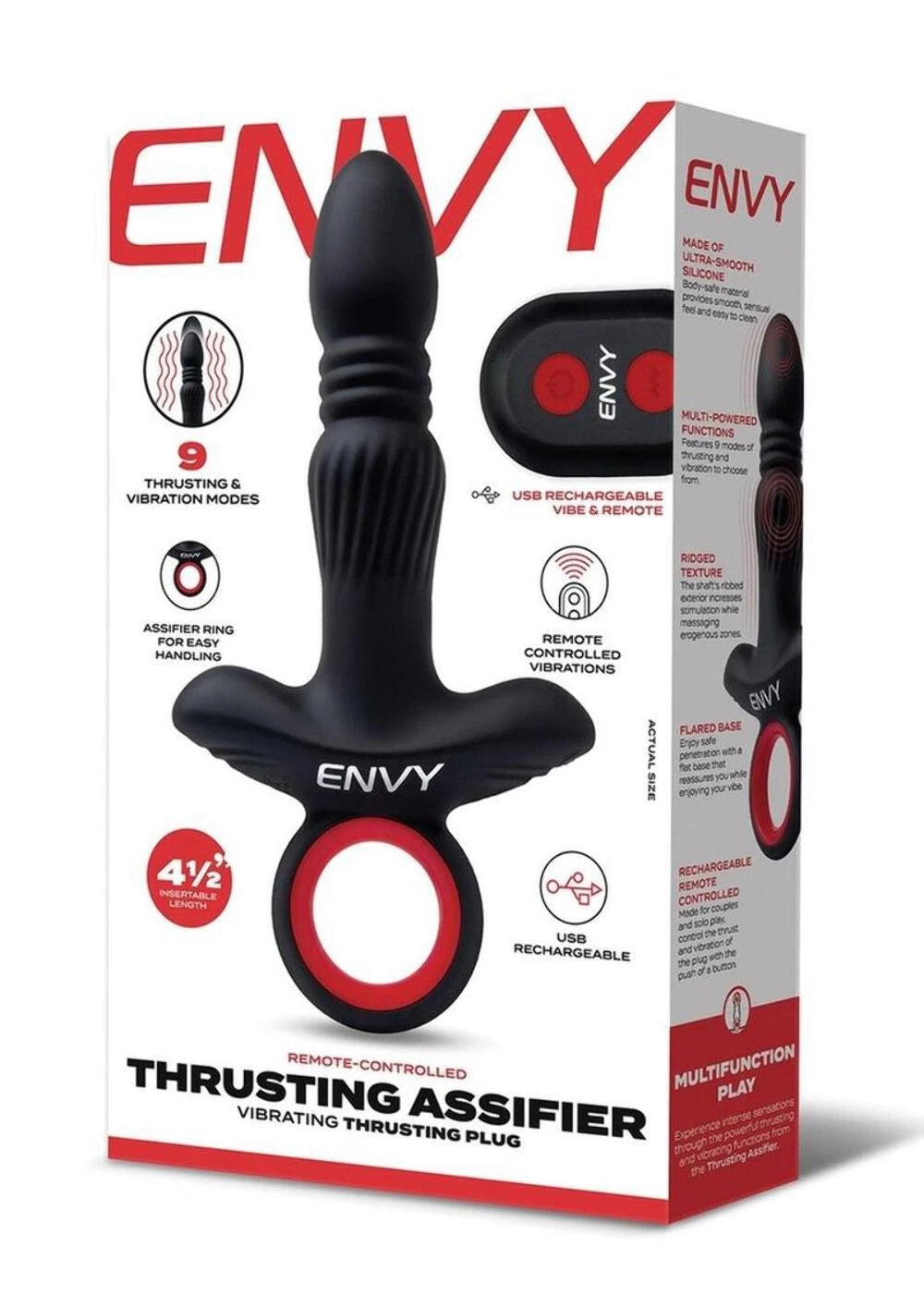 Envy Remote Controlled Thrusting Assifer Butt Plug