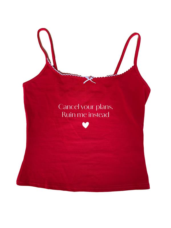 Ruin Me Embroidered Tank