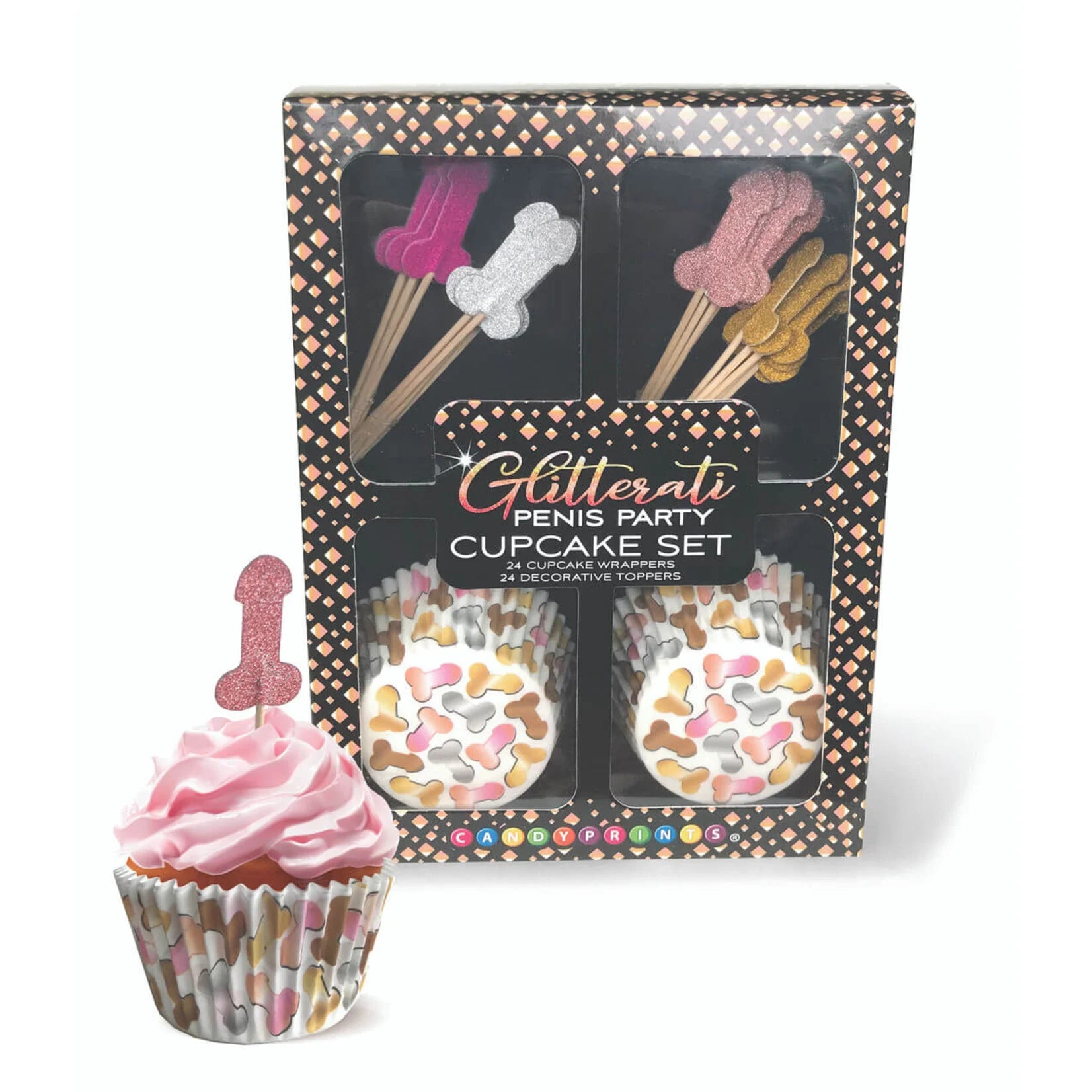 Glitterati Penis Cupcake Set