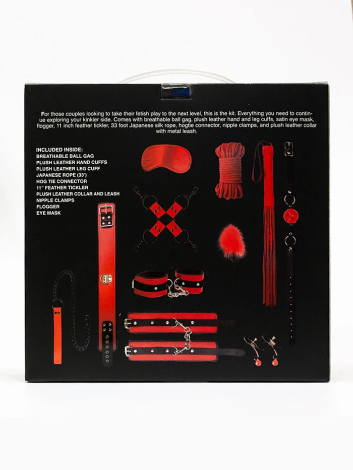 Intrigue Intermediate Bondage Kit Black/Red