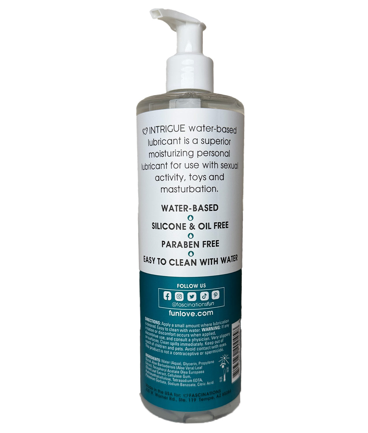 Intrigue 17.5oz Water Based Lube