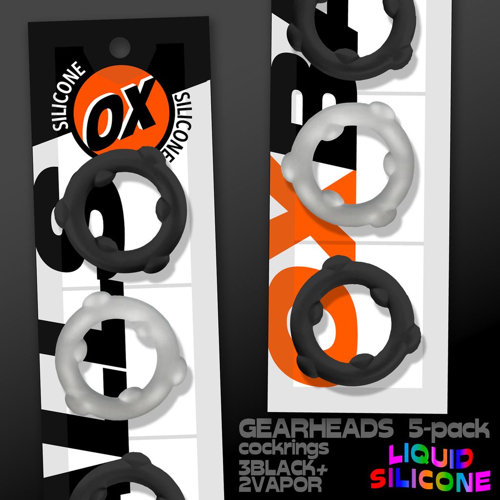 Gearheads 5-Pack Liquid Silicone C-Rings