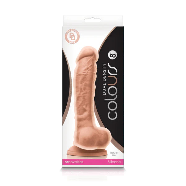 Colours 8” Dual Density Silicone Dildo