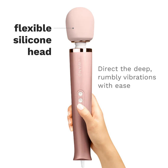 Le Wand Plug-In Vibrating Massager in Rose Gold