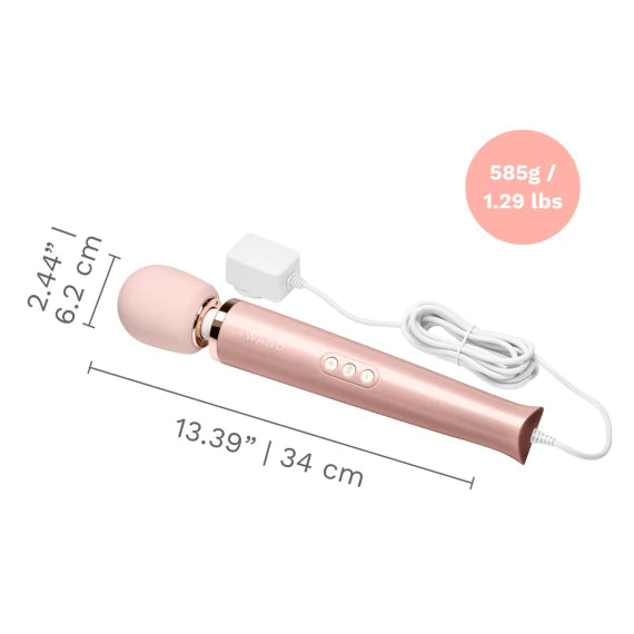 Le Wand Plug-In Vibrating Massager in Rose Gold