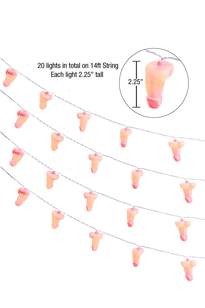 Glitterati Pecker String Lights
