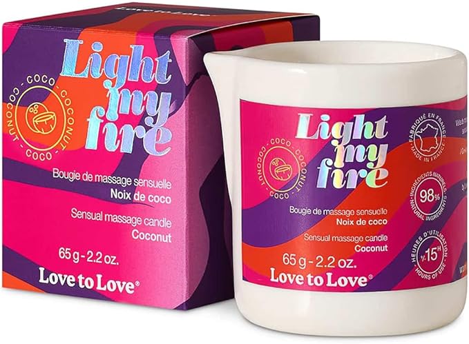 Light My Fire Plant-Based Massage Oil Candle in Coconut