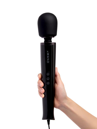 Le Wand Plug-In Vibrating Massager in Black