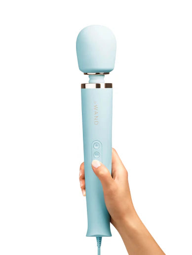 Le Wand Plug-In Vibrating Massager in Sky Blue