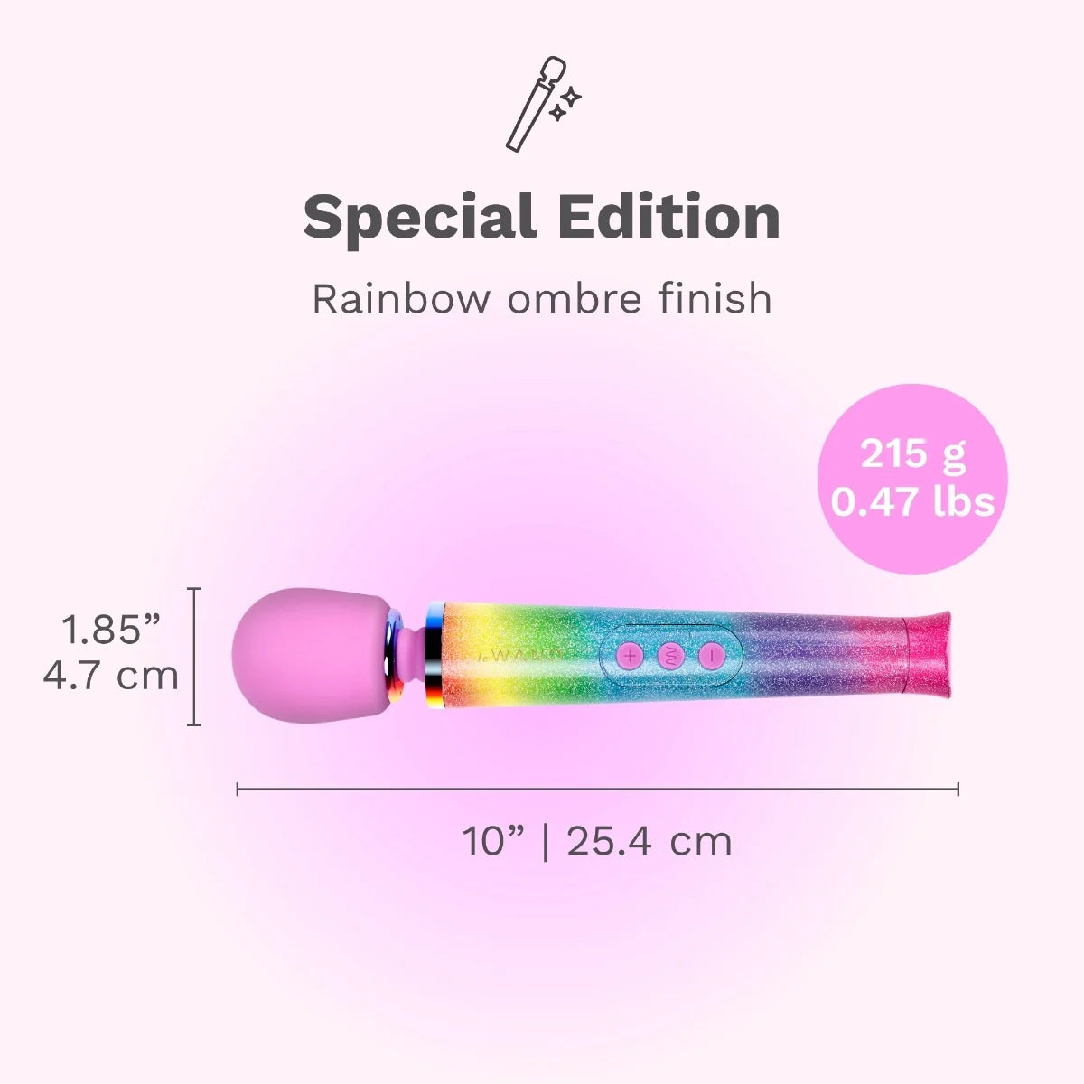 Le Wand Petite Rechargeable Massager in Rainbow Ombre