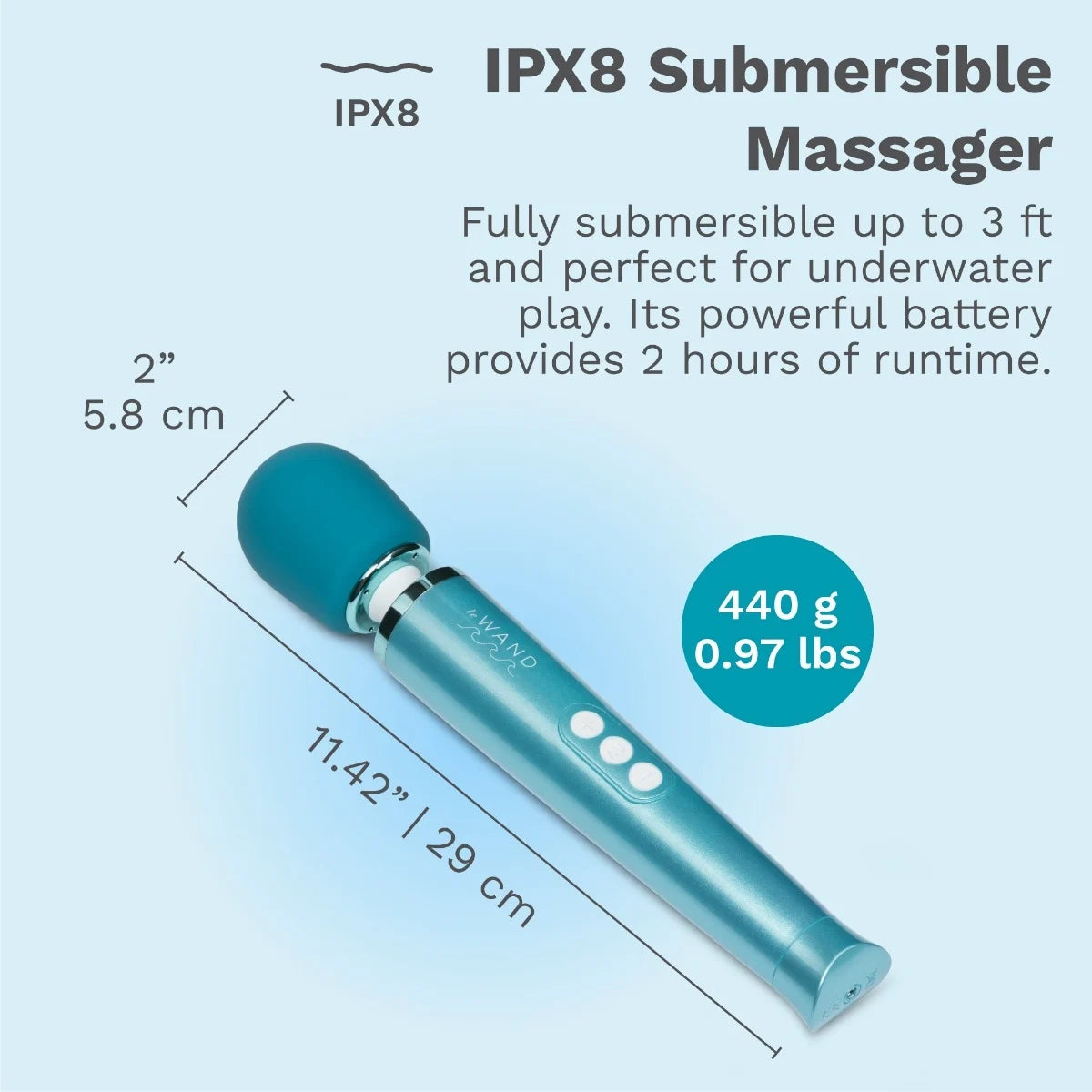 Le Wand Dive Submersible Wand Massager