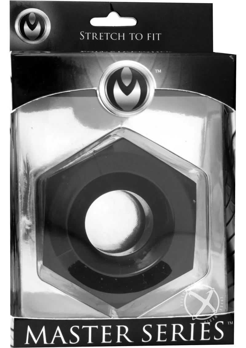 Master Series Hex Heavy Duty Black Cock Ring