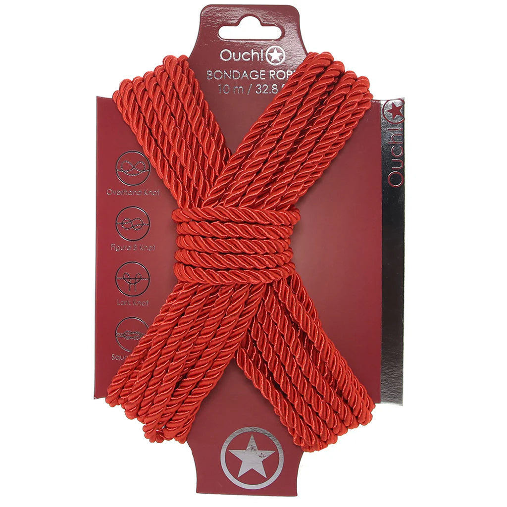 Ouch! Bondage Rope 10 Meter Nylon Red