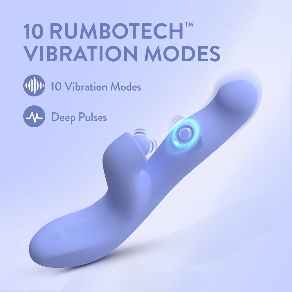 Simone Dual Stimulation Tapping Rabbit Vibrator With Auto Warming