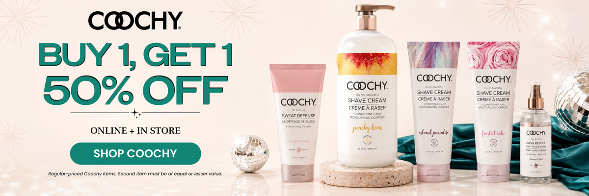 BUY 1 GET 1 50% Off Regular Priced Coochy Items!